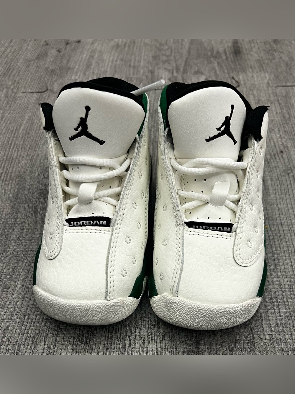 Jordan Air Jordan Toddler Sneakers 5C White Green Black Leather Lace Up